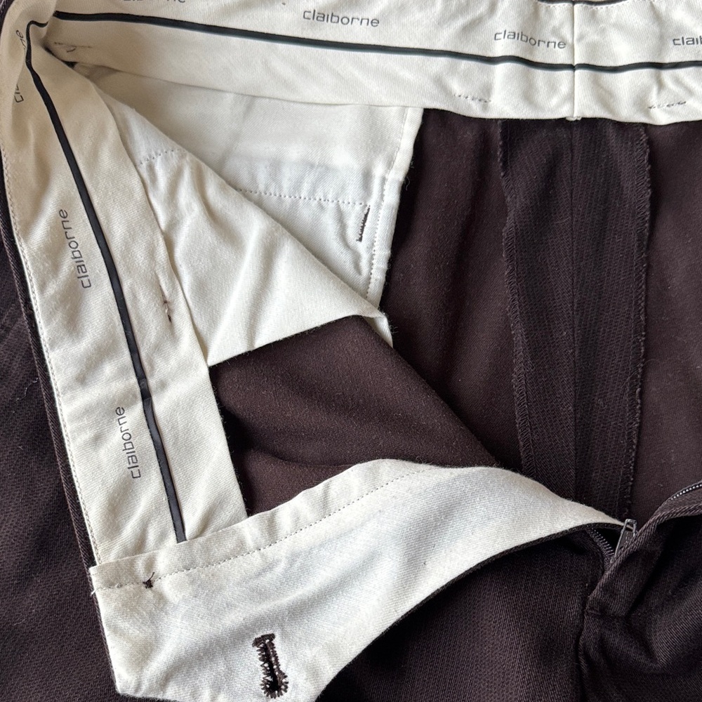 Bundle of 3 Pairs of Claiborne Pleated Cuffed Men's Classic Fit Pants - Picture 7 of 16